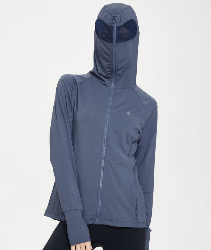 UV Cut Apex Cool Stretch Mesh Full-Cover Hooded Jacket