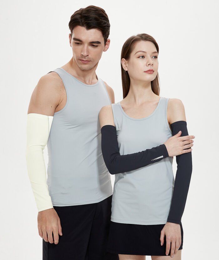 UV Cut Apex Cool Stretch Breathable Arm Sleeves with Non-Slip Grip Band