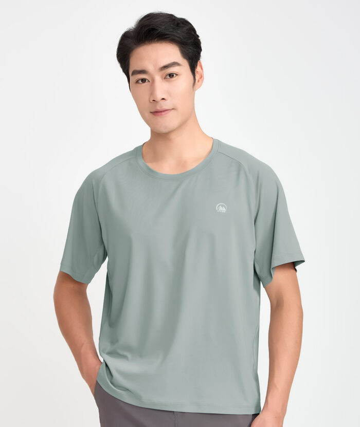 UV Cut Apex Silver-Fiber Antibacterial Breathable Crewneck Short Sleeve Top