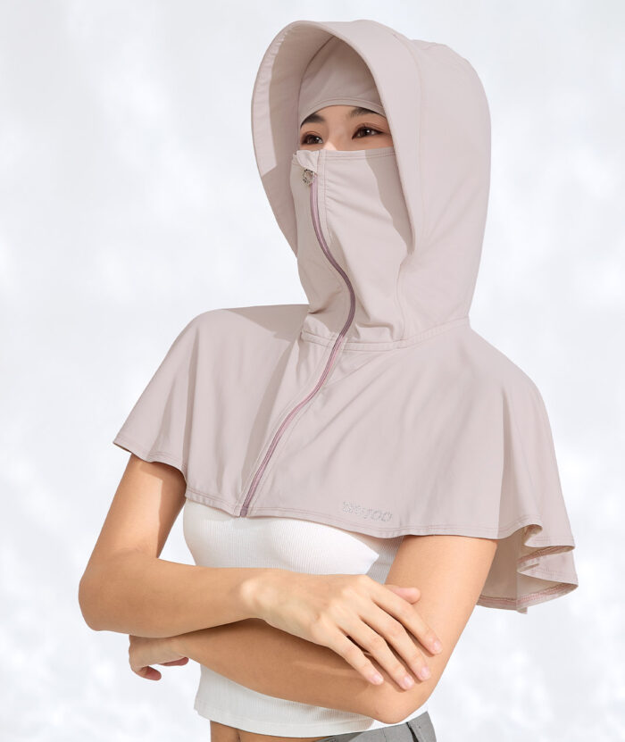 UV Cut Apex Cool Stretch Full-Coverage Hooded Cape with Face Cover